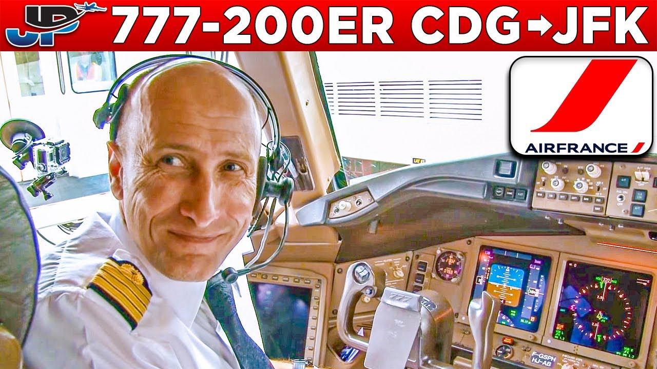 Air France 777-200ER Cockpit Paris CDG🇫🇷 to New York JFK🇺🇸