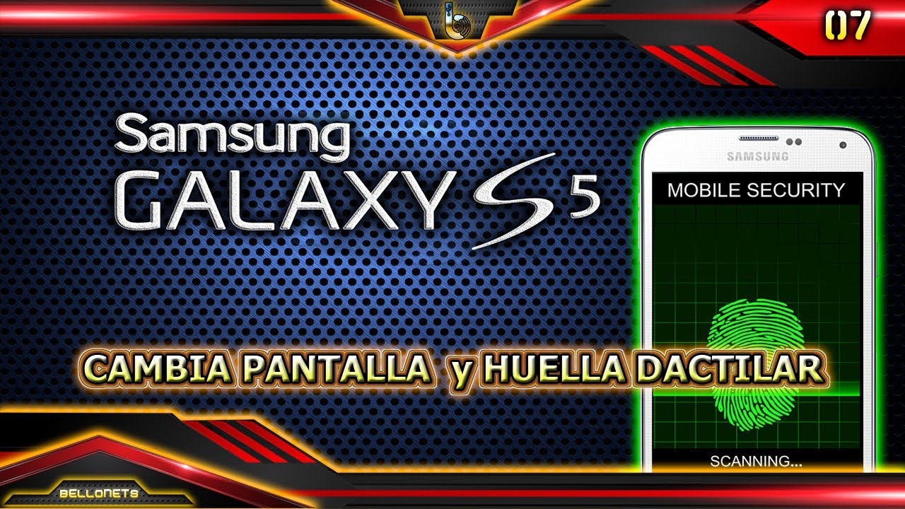 📱S5 Samsung Como cambiar pantalla LCD  y HUELLA DACTILAR  @bellonets