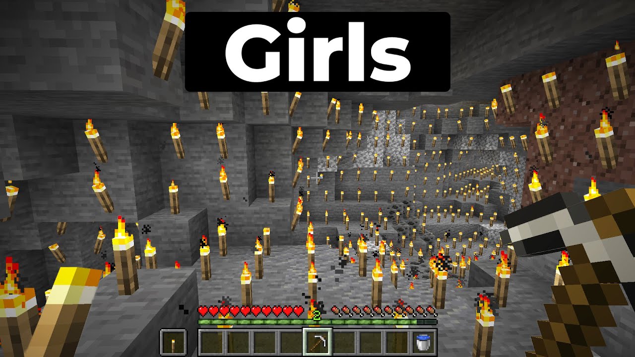 boys vs girls playing minecraft