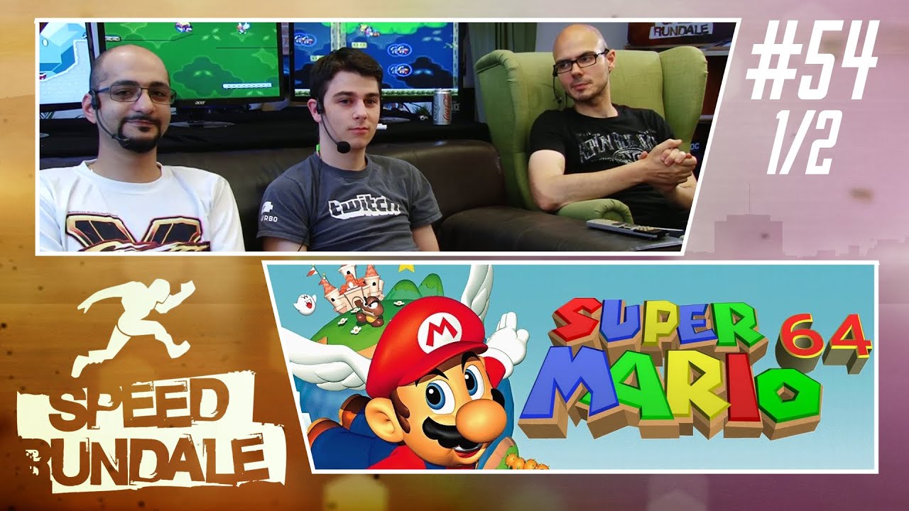 [1/2] Super Mario 64 - 70 Star-Run mit Gregor, Sia und 360Chrism | Speedrundale | 17.09.2016