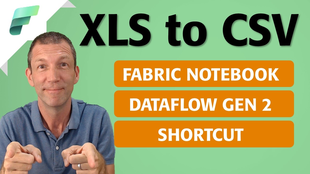 Преобразование XLS в CSV с помощью Microsoft Fabric