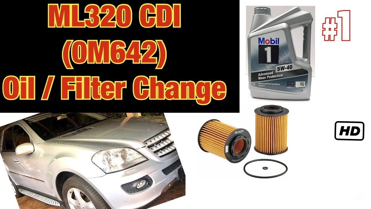 SAVE MONEY! OIL & OIL FILTER CHANGE MERCEDES Ml 320 cdi w164 OR OM642 ENGINE OR JEEP GRAND CHEROKEE