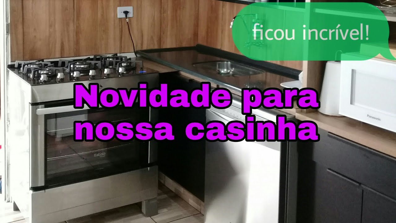 Fogão  itatiaia  vitrum 5 bocas com timer | instalação | Nossa cozinha ficou linda