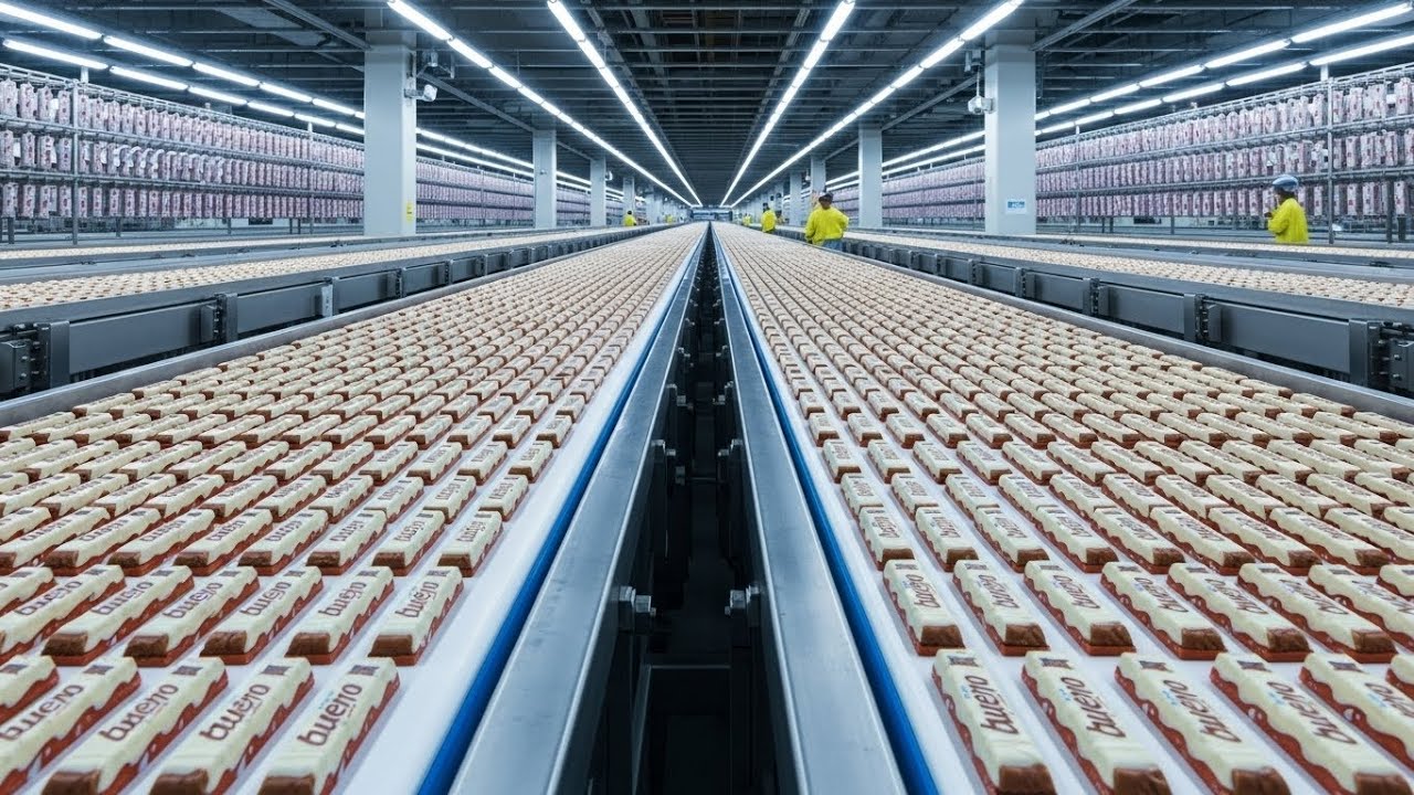 Inside the Mega Factory &ndash; (Full Process) How Kinder Bueno White Is Made
