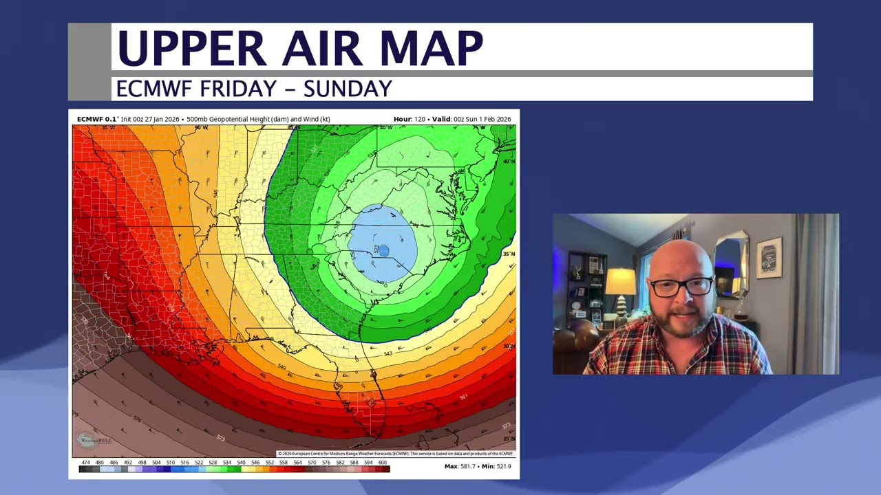 SC WEATHER UPDATE: CHILLY WEEK AHEAD, RUMORS OF SNOW & ICE RETURN (Updated Tuesday morning, 1.27.26)