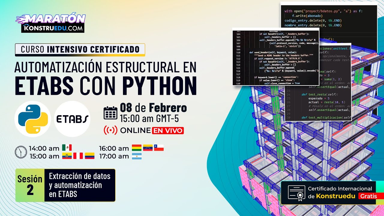 S2: Extracción de datos y automatización en ETABS | Maratón Python con ETABS