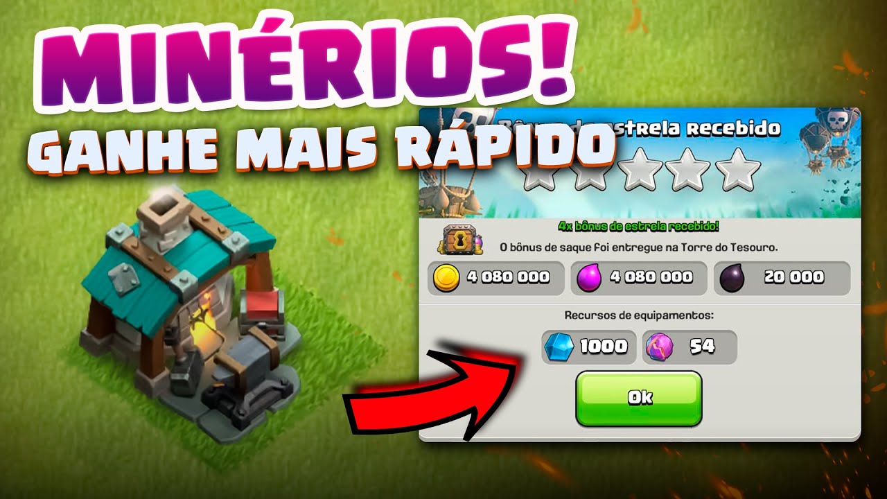 NOVO RECURSO! COMO GANHAR MUITOS MINÉRIOS NO CLASH OF CLANS!