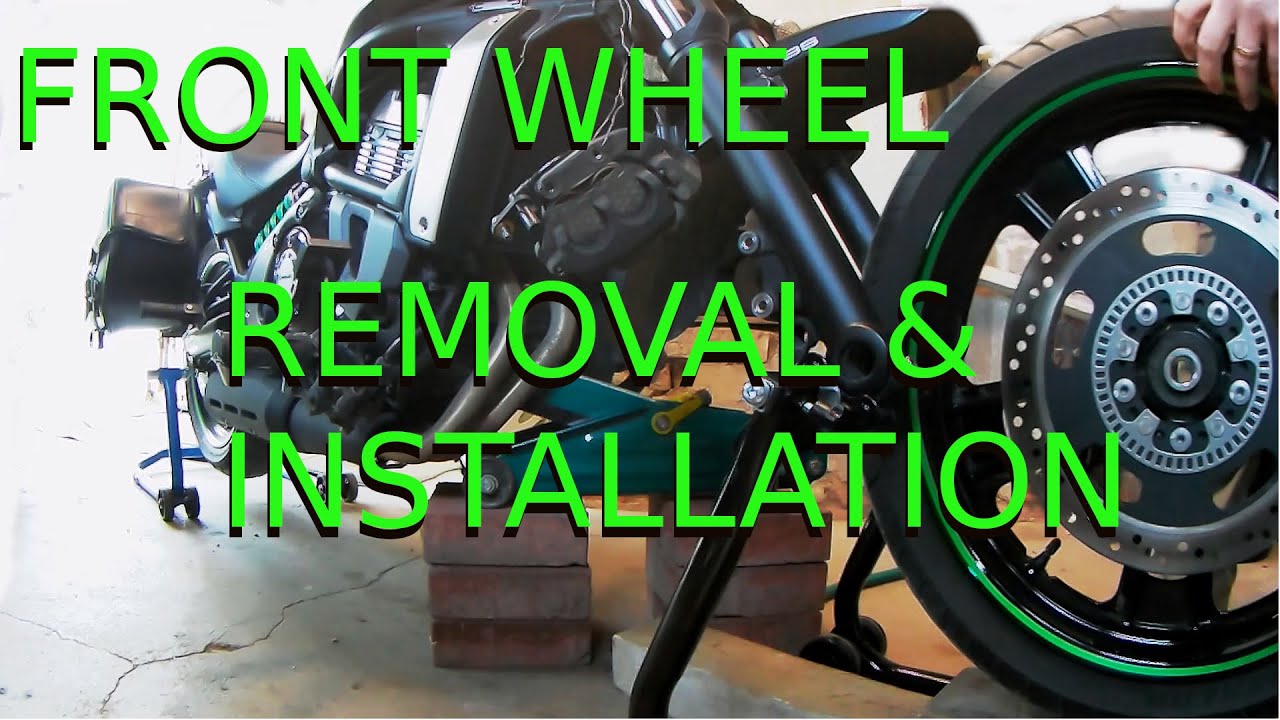 Front wheel removal and installation - Kawasaki Vulcan S (ABS)