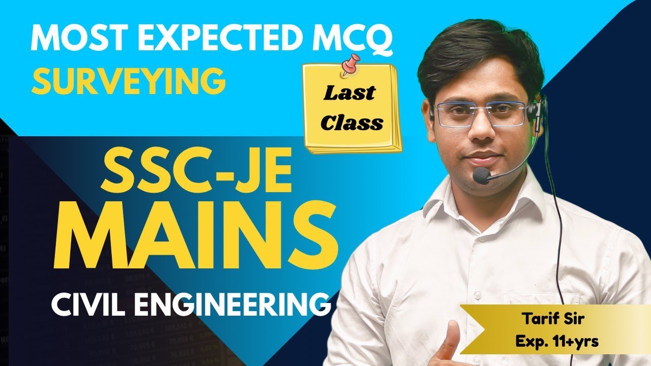 SSC JE MAINS  l  Surveying Exam Scorer l Tarif Sir