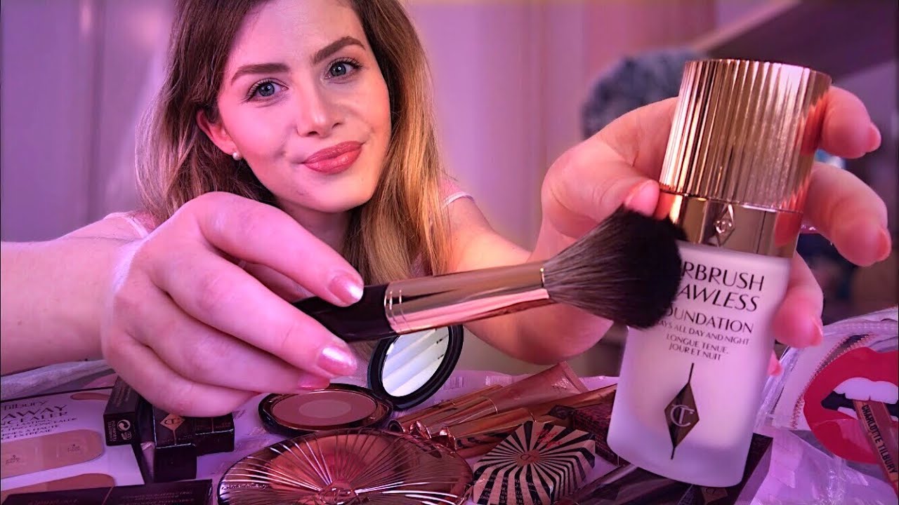 ASMR | Gently Brushing and Tapping on LUXURY MAKEUP 💄