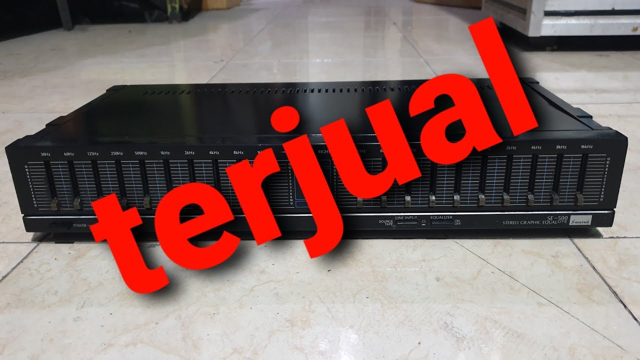 Tes equalizer sansui se-500 stereo 2x10band graphic equalizer 20channel 