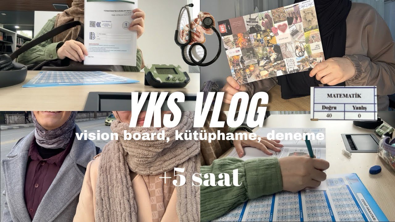 Netler sonunda artıyor!| Vision board yapıyoruz,kütüphane,integral #yks26 