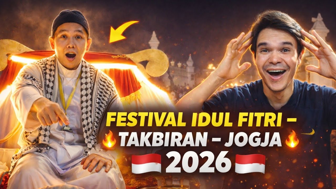 PERTAMA KALI LIAT FESTIVAL TAKBIRAN JOGJA… MERIAH sampai bikin aku 🇫🇷 MERINDING 😳🇮🇩