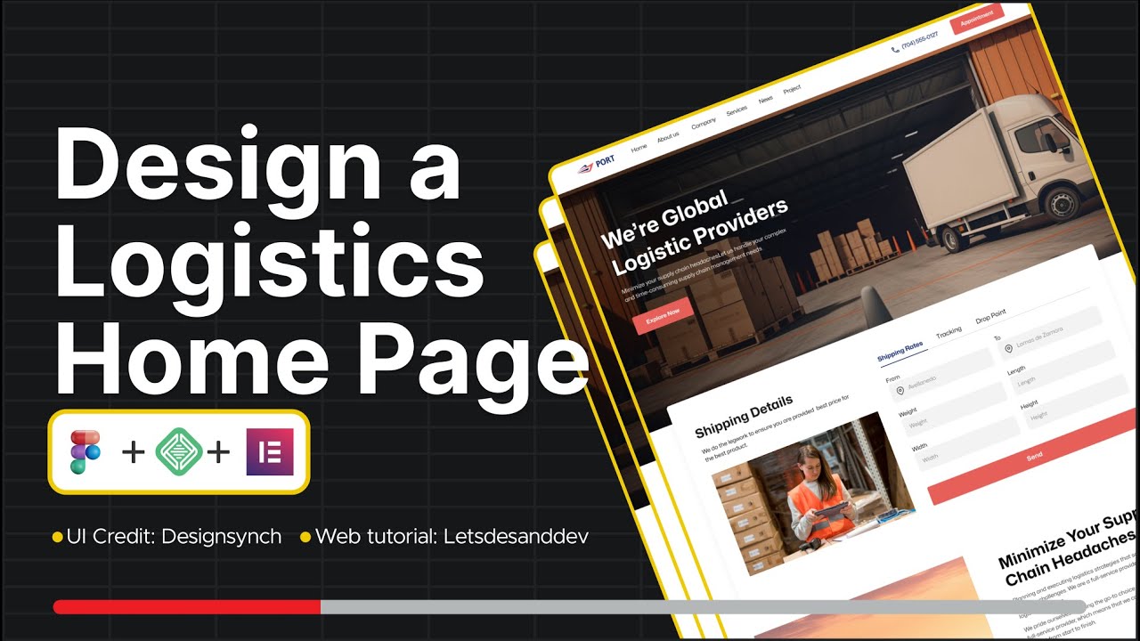 How to design a Logistics Landing Page Using Figma and WordPress  - Part 1