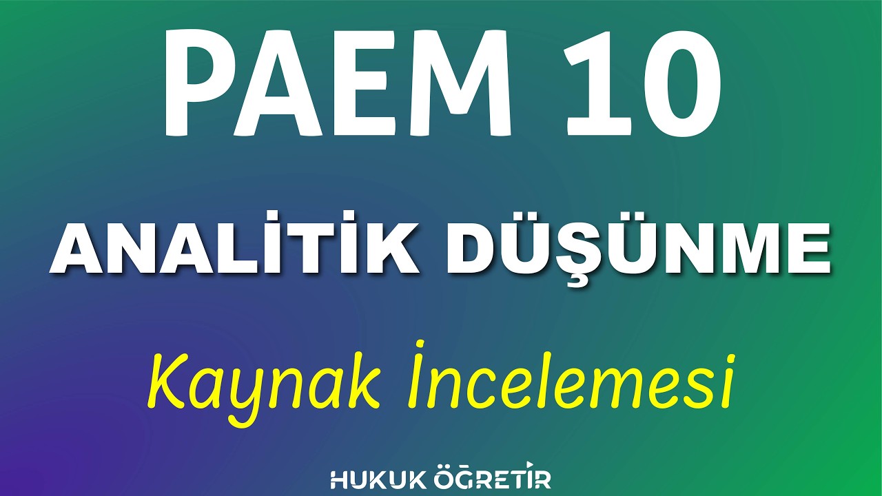 Analitik Düşünme ve Güncel Bilgiler için Kaynak İncelemesi #paem #polis