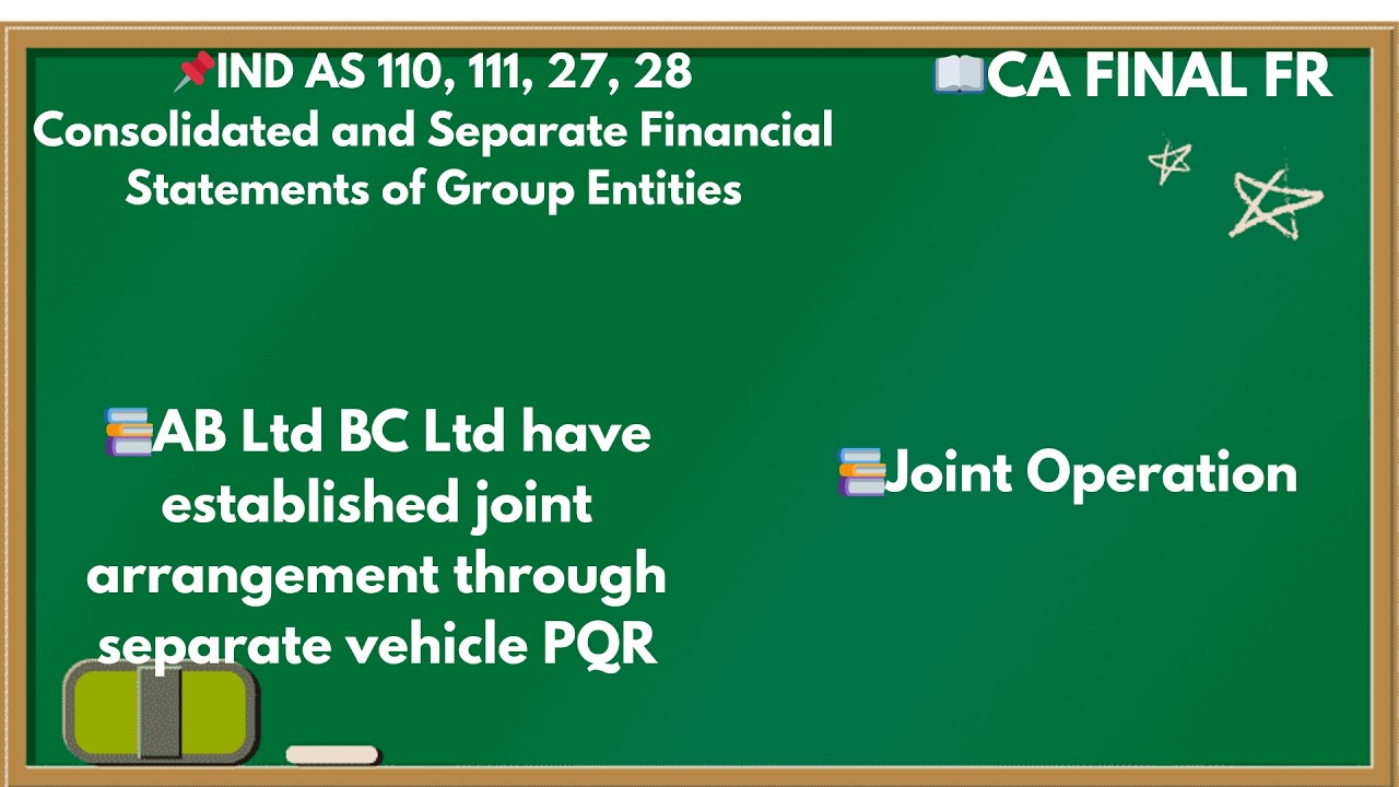 IND AS 111: AB Ltd BC Ltd have established joint arrangement through separate vehicle PQR