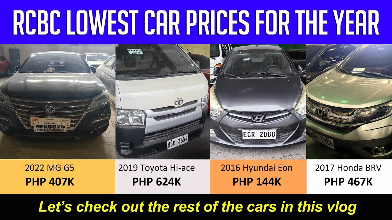 Самые дешевые автомобили, выставленные на продажу в RCBC в 2023 году. Низкие цены на подержанные ...