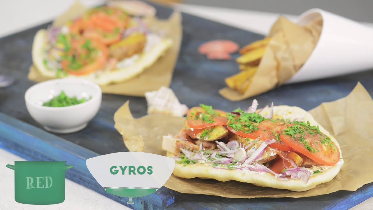 Retete - Gyros cu pui si sos tzatziki | Bucataras TV