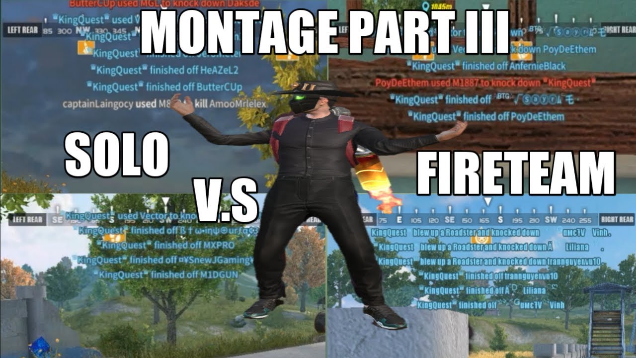 1V5 SOLO VS FIRETEAM MONTAGE PART III ! (Rules of Survival: Battle Royale) [TEAMPH]