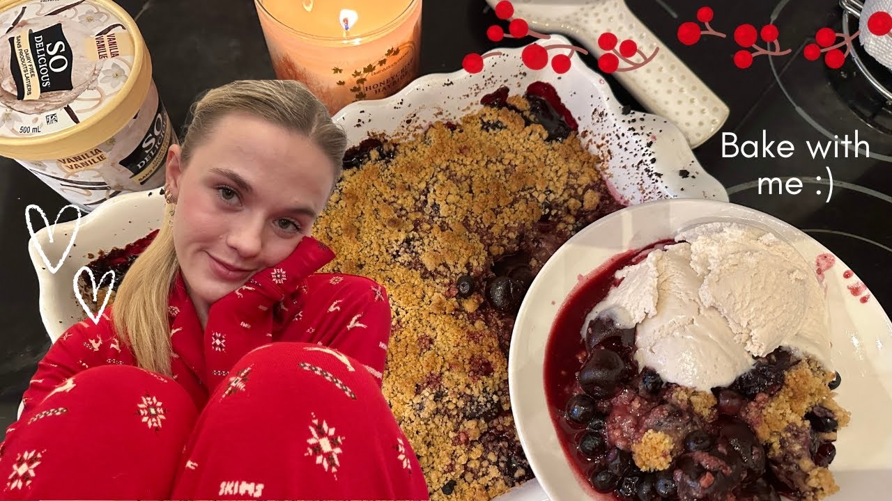 Давайте начнём традицию праздничной выпечки 🍒 уютный веганский вишнёвый крамбл