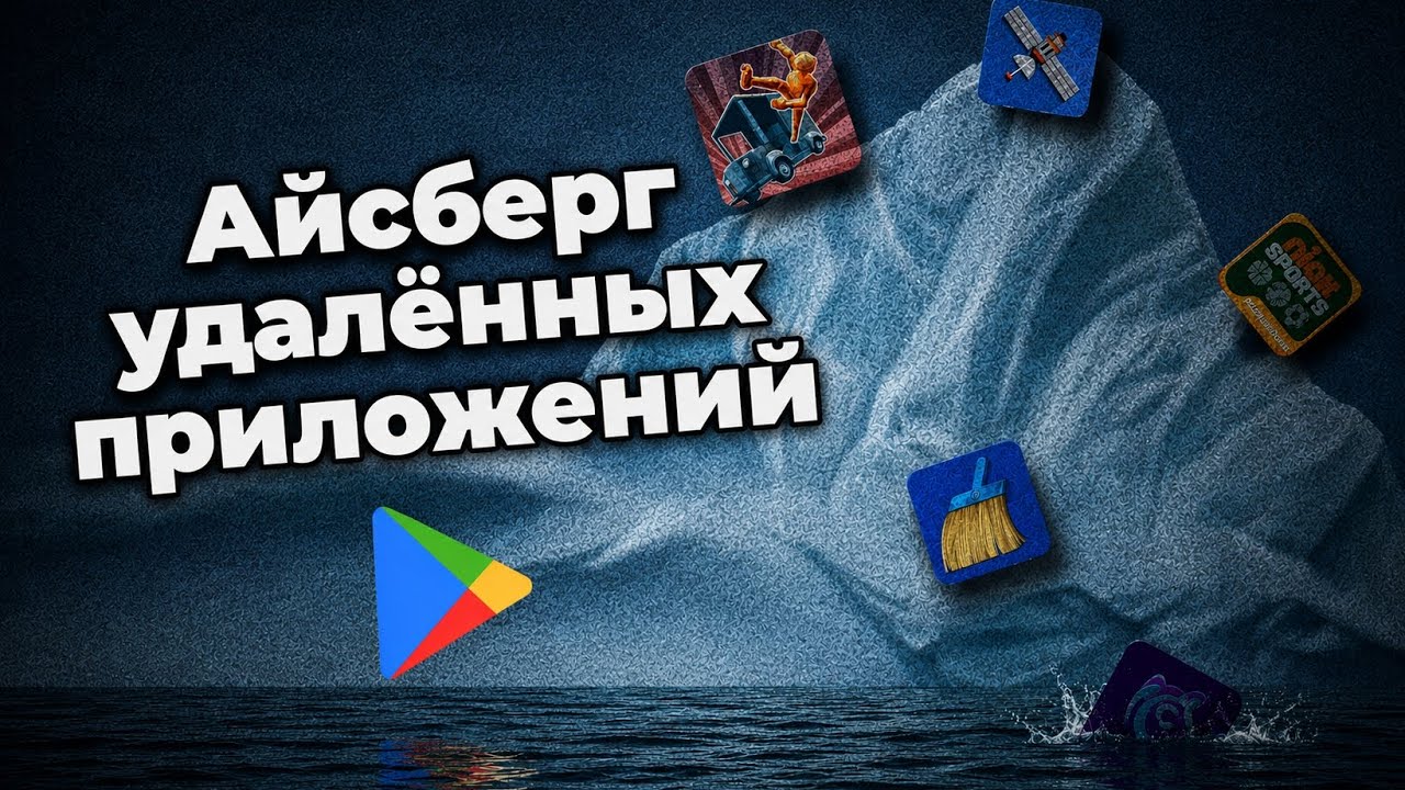 Айсберг удалённых приложений из Google play 