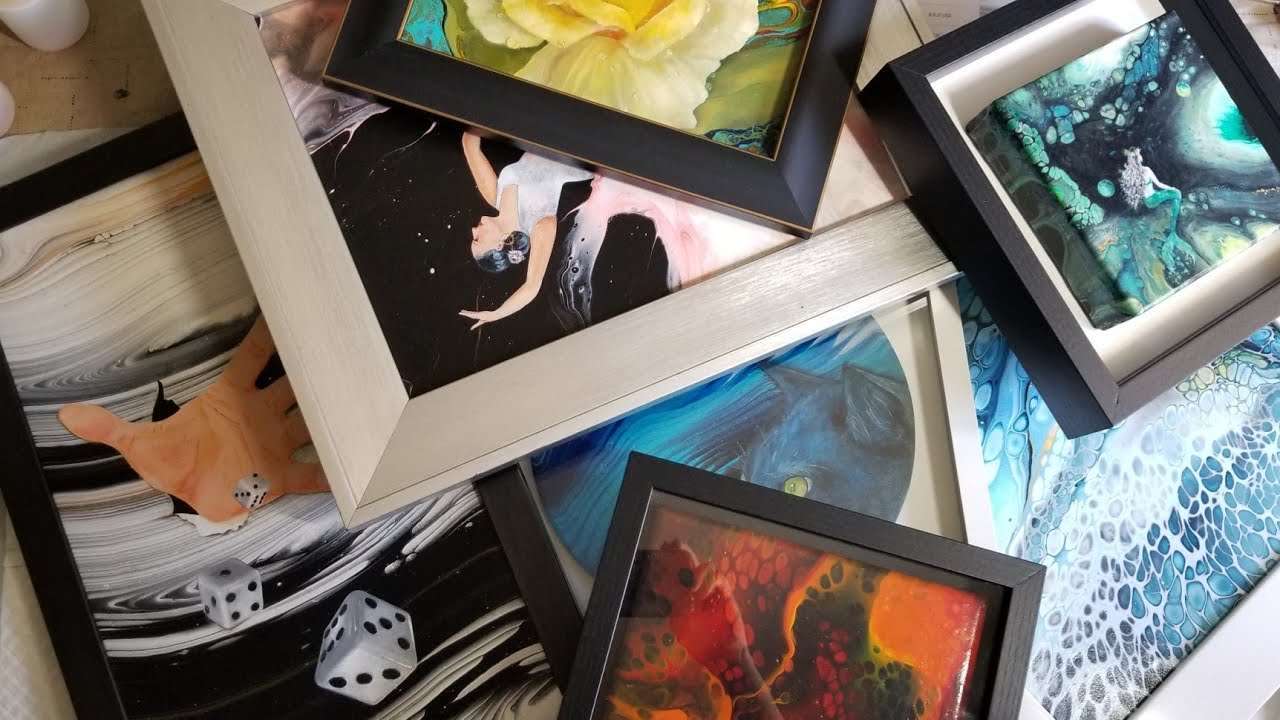 (58) TIPS and TRICKS for FRAMING YOUR ACRYLIC POURS, Your Embellished POURS and MORE