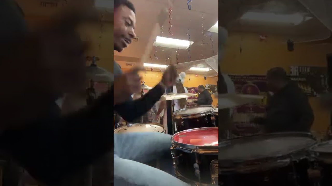 Drumming at my home church !!