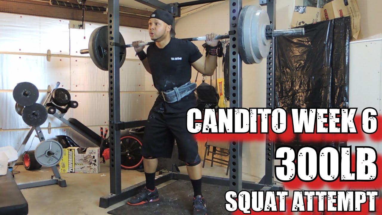First 300lb Squat Attempt In 8 Months | Candito Week 6 Max Testing