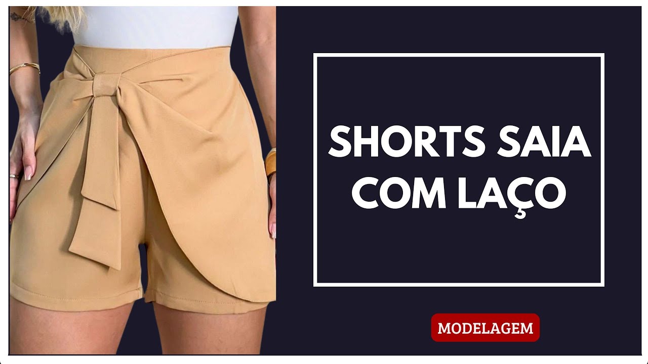 Shorts saia com laço - modelagem