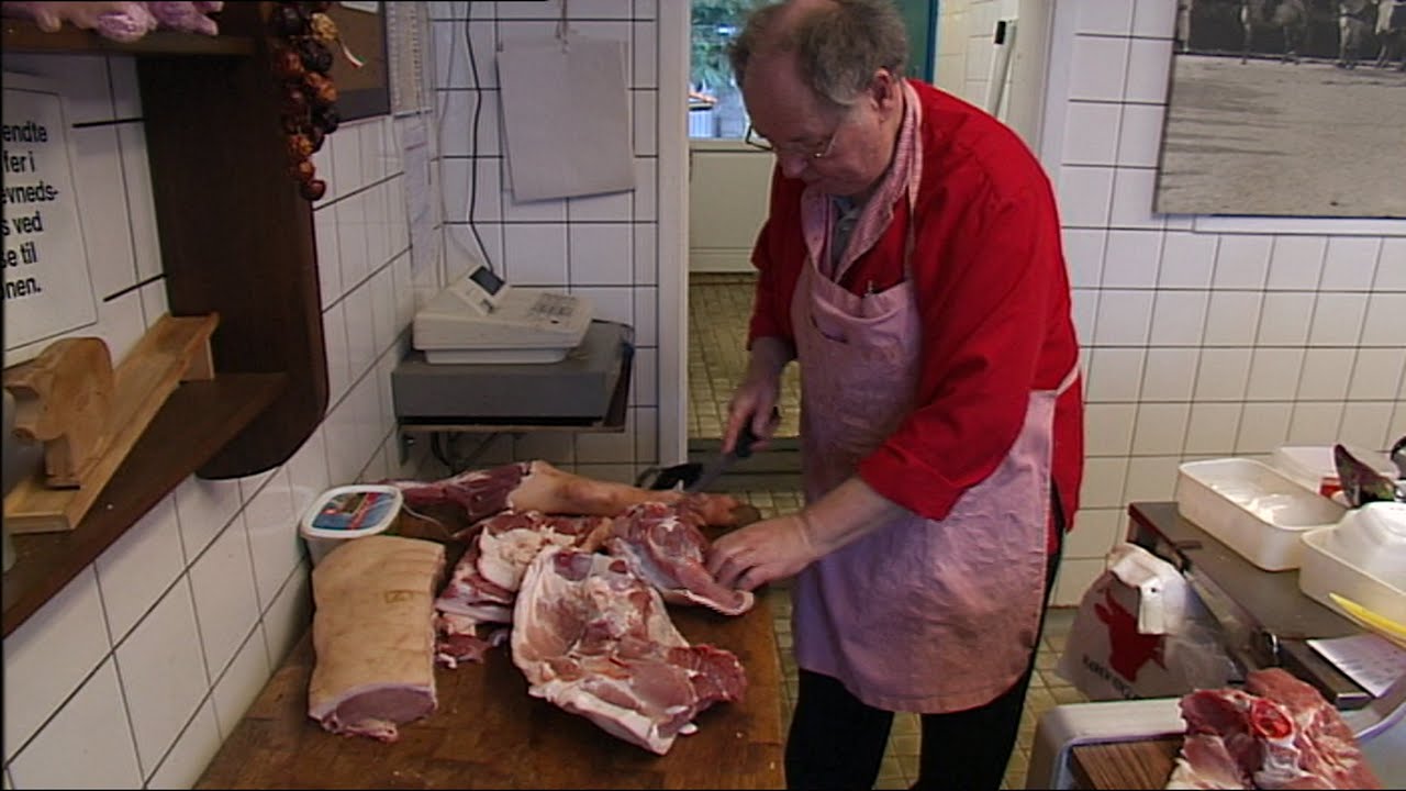 Slagter Hansen i Haslev. Fjerde generation i byen.