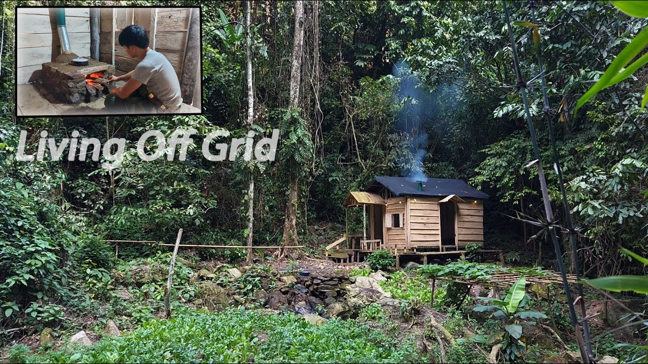 Постройте теплый глиняный камин для хижины Bushcraft, Off Grid Cabin | Жизнь вне сети, эпизод 14