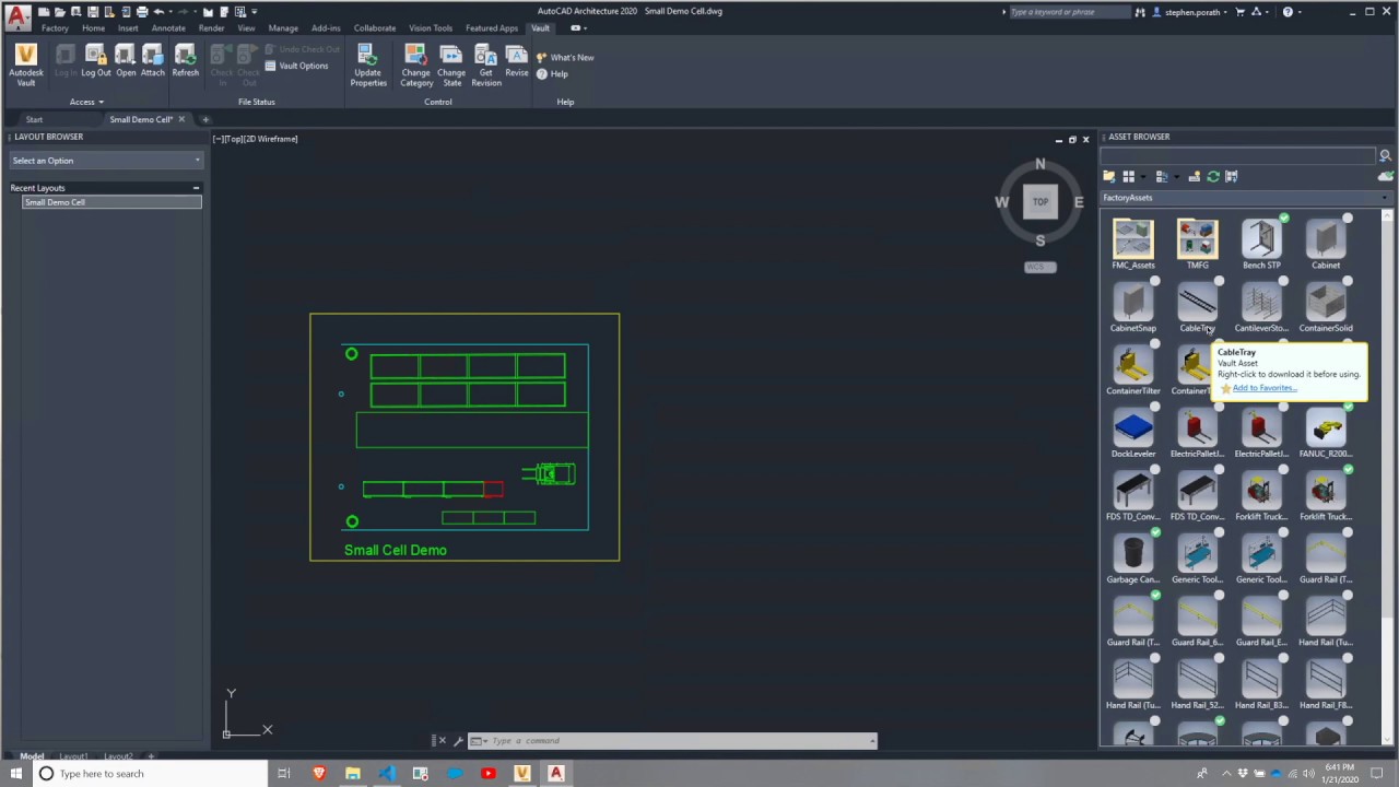 Autodesk Factory Design - Course 3: ACAD Architecture Asset Browser