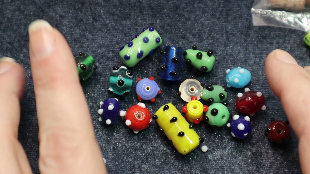 eBay India Lampwork Glass Bead Haul - 21 Bags for $17.95 Total
