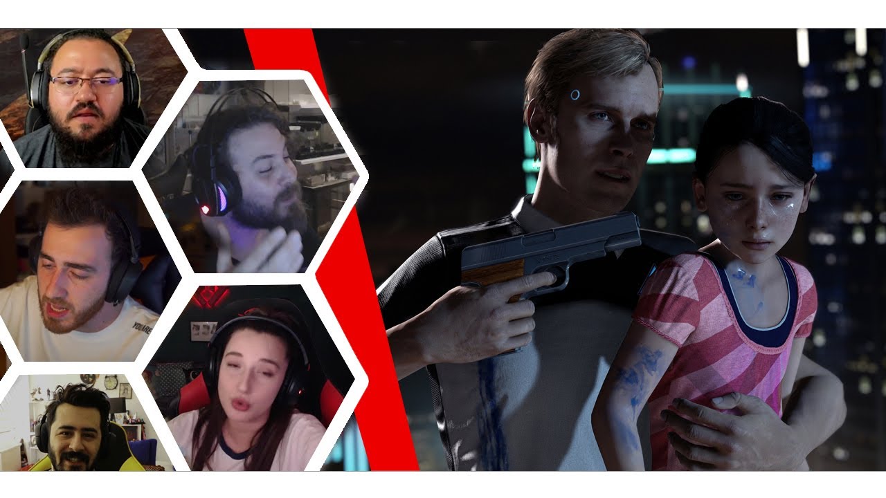 Twitch Yayıncılarının Rehine Kurtarma Sahnelerine Tepkileri / Detroit Become Human