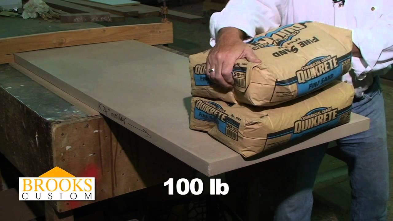 Concrete Countertops - 350lb Challenge - Brooks Custom