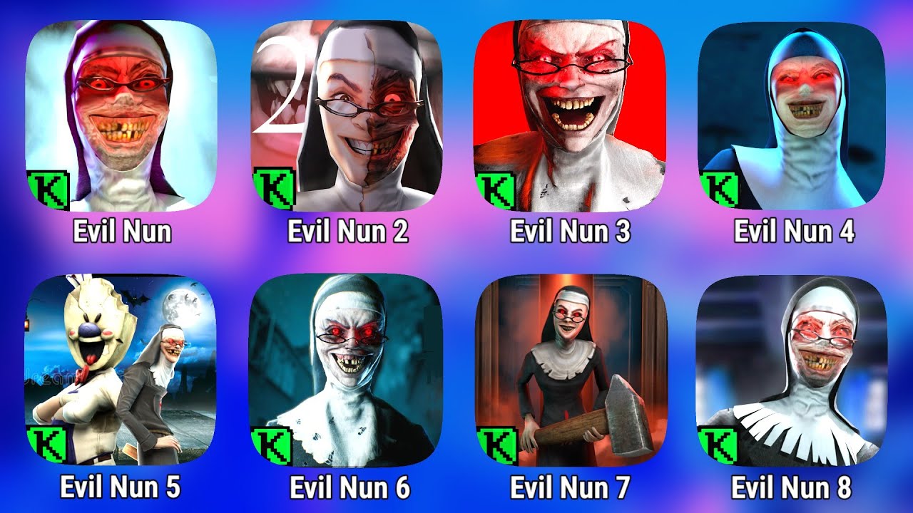 Evil Nun 1, 2, 3, 4, 5, 6, 7 & 8 Full Gameplay || Evil Nun 3 Gameplay | Evil Nun 4