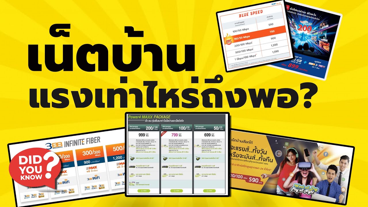 เน็ตบ้าน แพ็กเกจไหนดี ? แพงกว่า=ดีกว่า จริงหรือไม่ ?