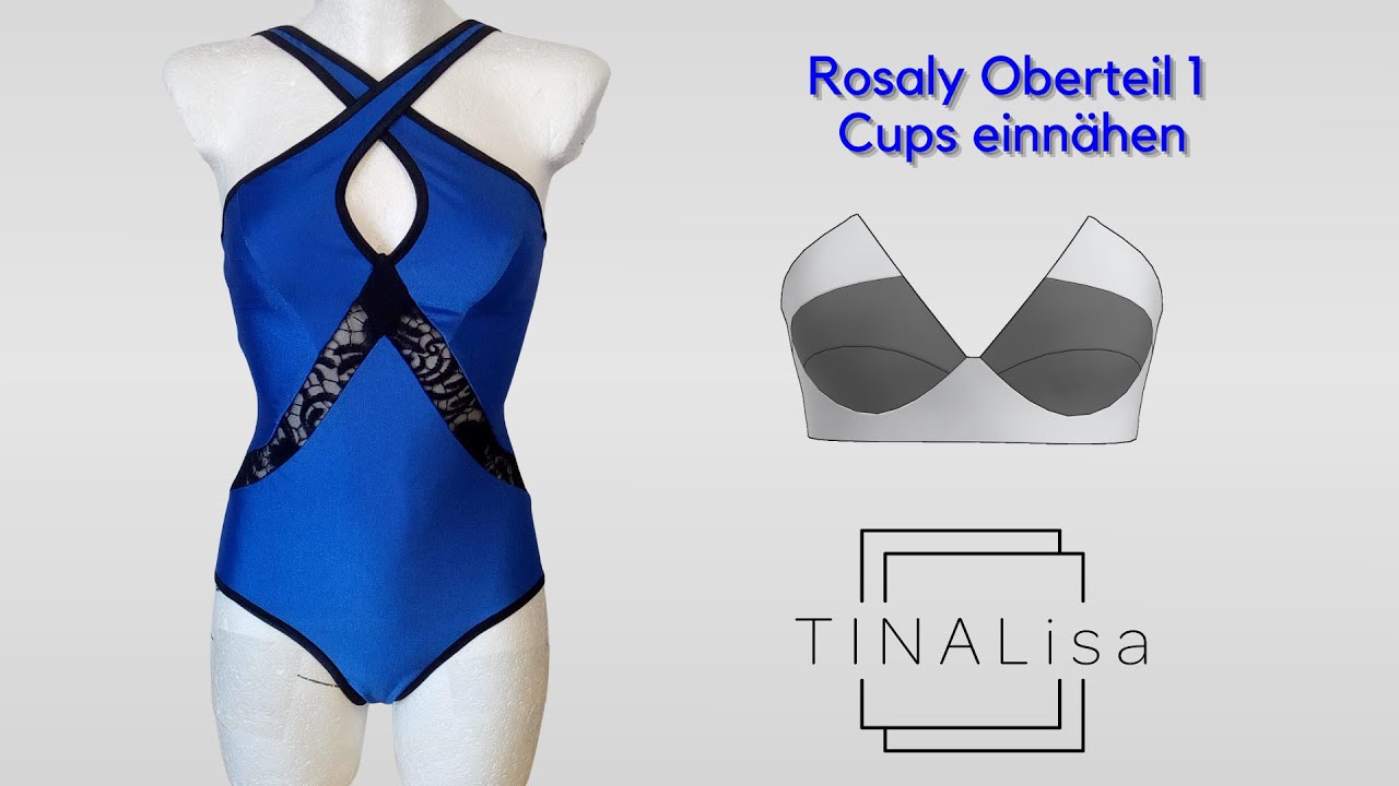 Rosaly Badeanzug Oberteil 1 Cups einnähen