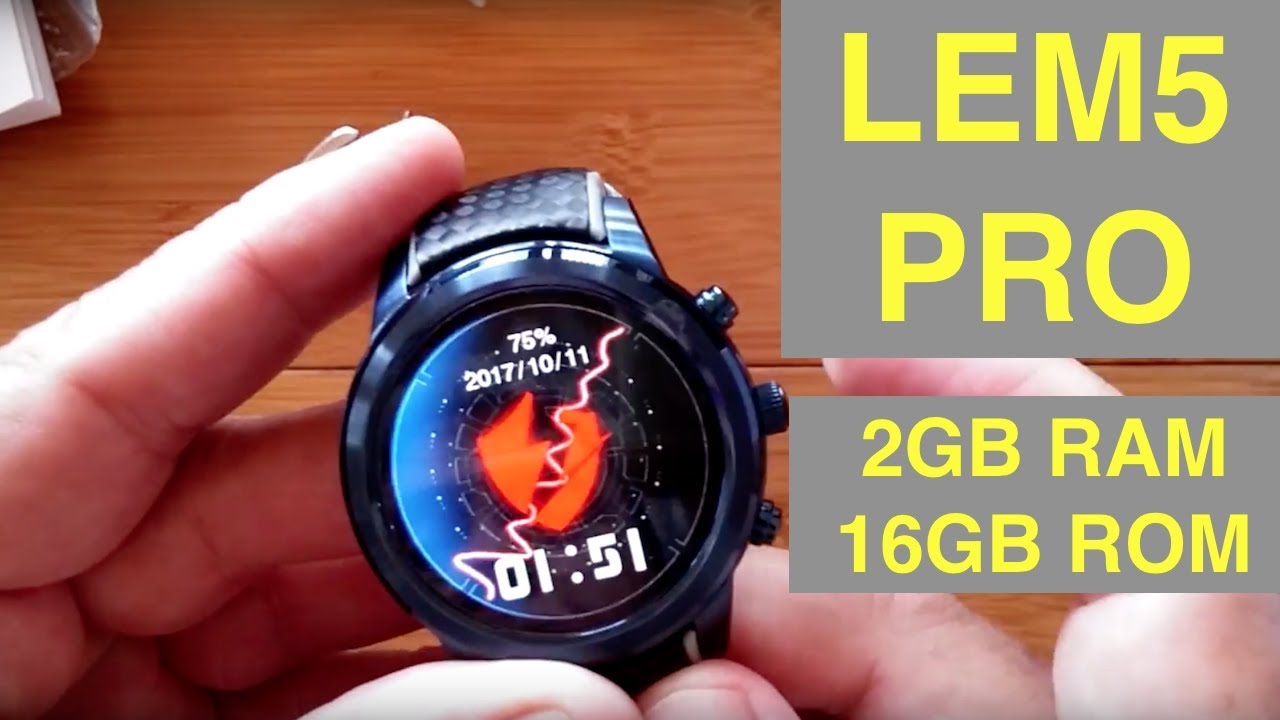 LEMFO LEM5 PRO Android 5.1 2GBRAM/16GBROM Smartwatch: Unboxing & Overview