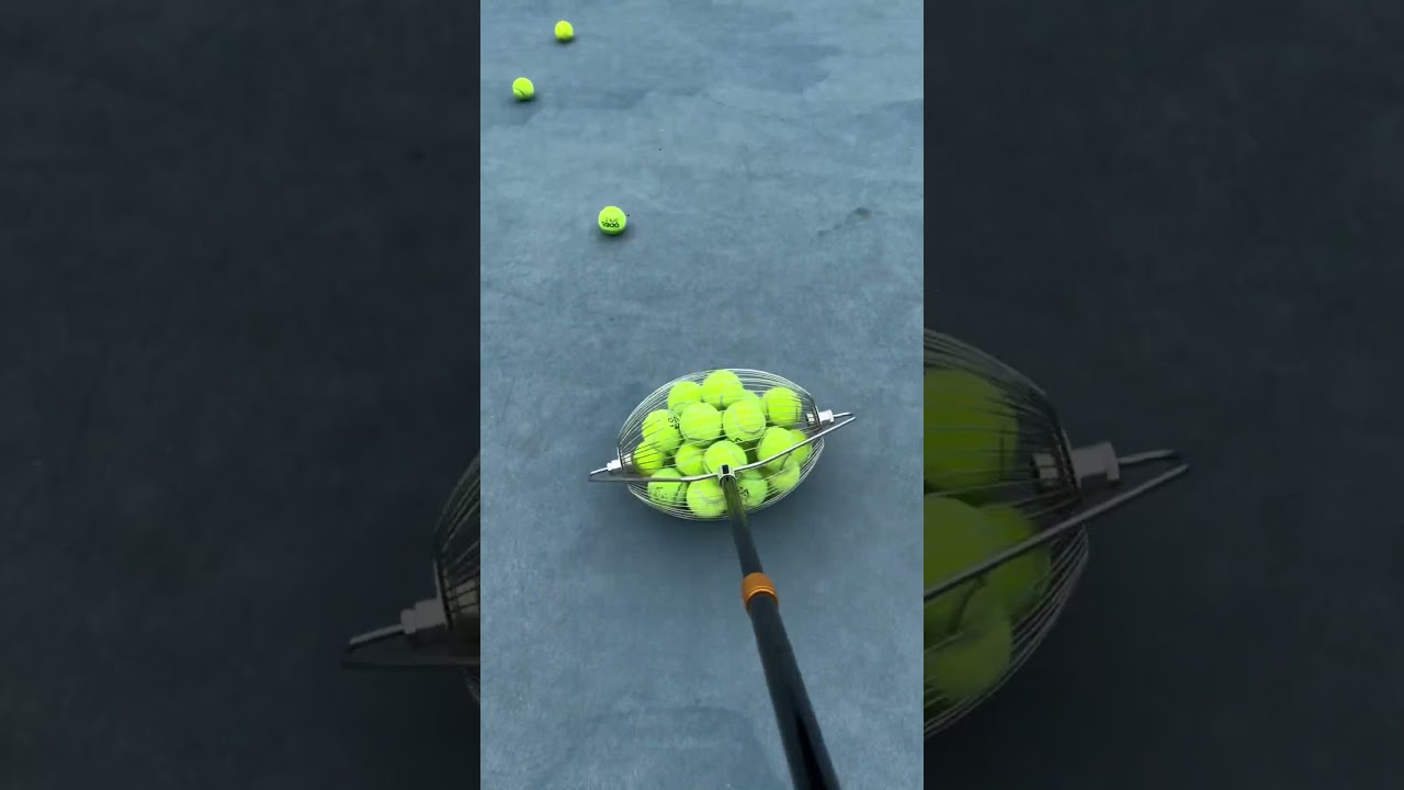 EasyPick Pro Tennis Ball Collector #smalleyes #tennis #sportsequipment #funny #tennisball