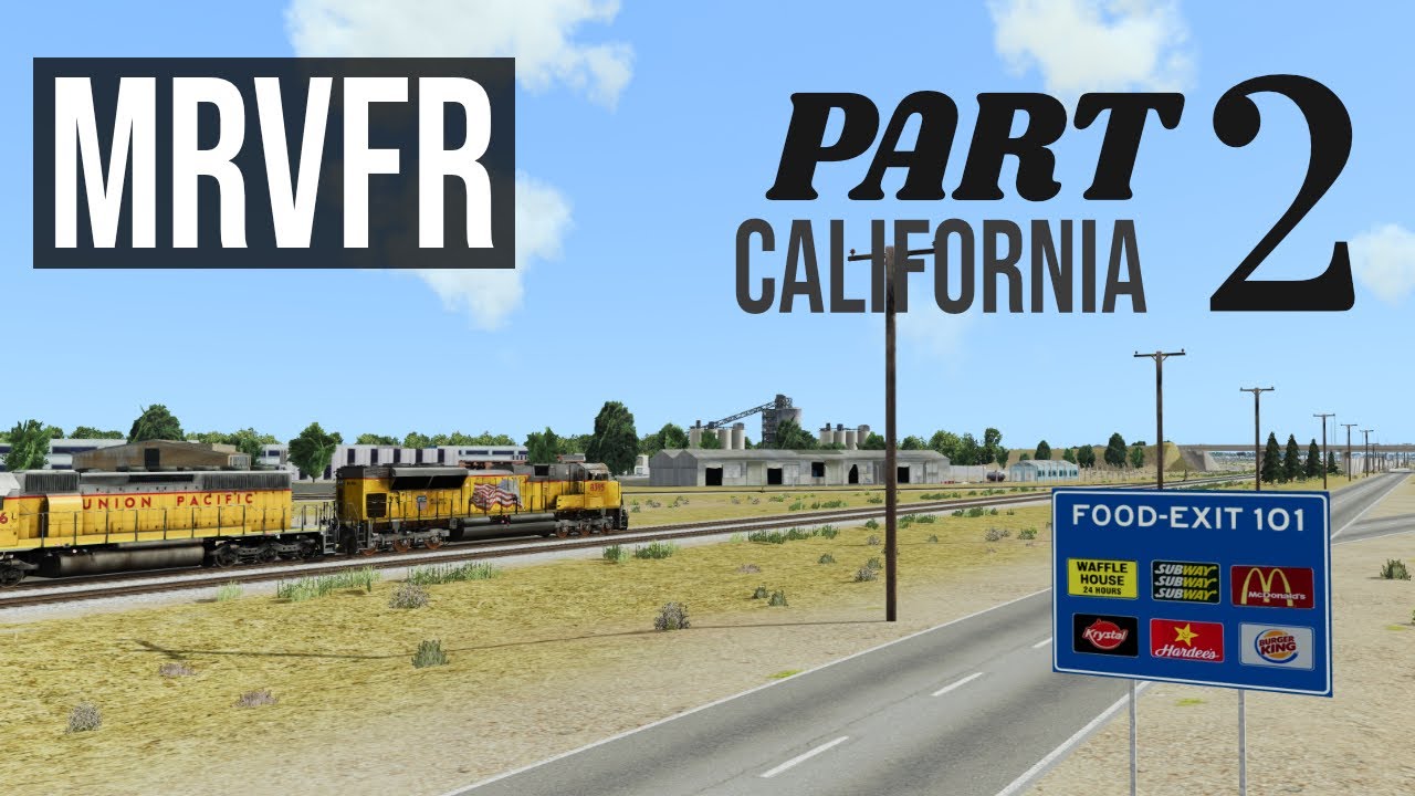California MRVFR part 2 - Modesto to Fresno - UP Fresno Sub - Run 8 Train Simulator