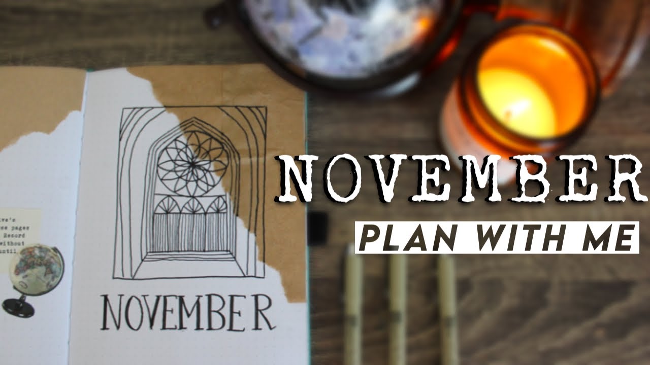 PLAN WITH ME | November 2020 Bullet Journal Setup | dark academia