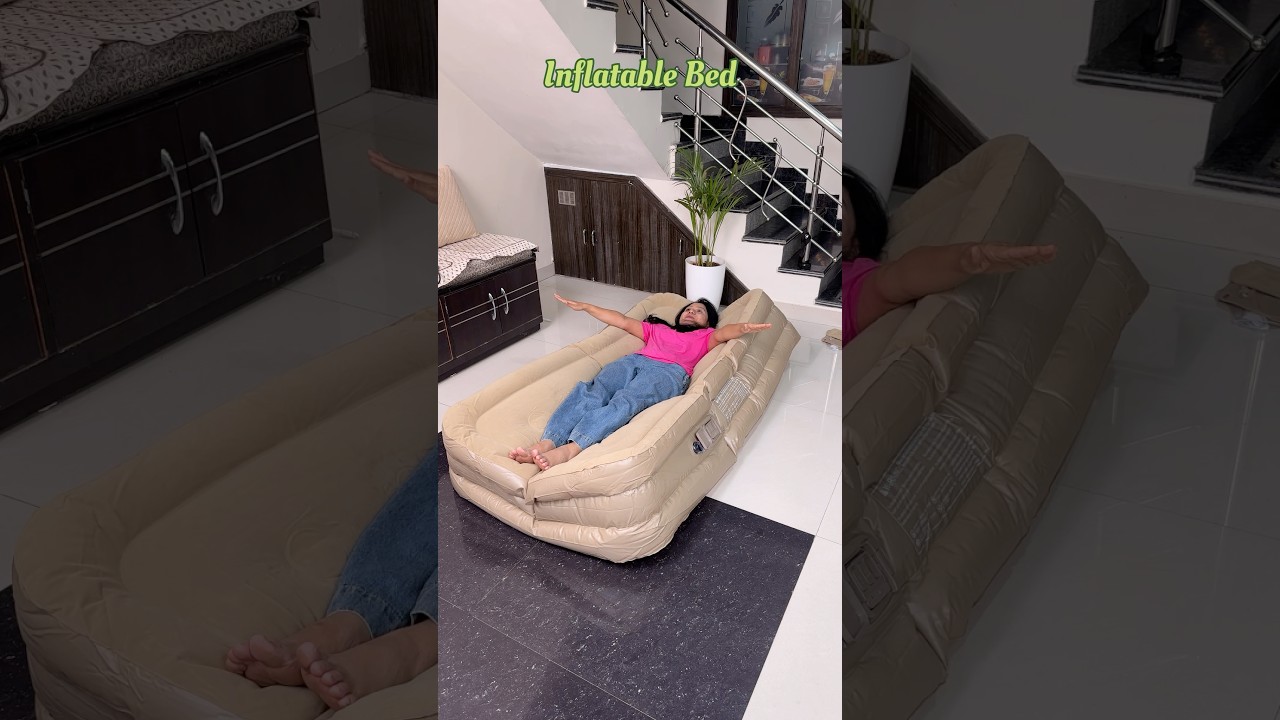 Air Bed for space saving in home, Emergency bed, guest bed, inflatable mattress, travel bed, car bed
