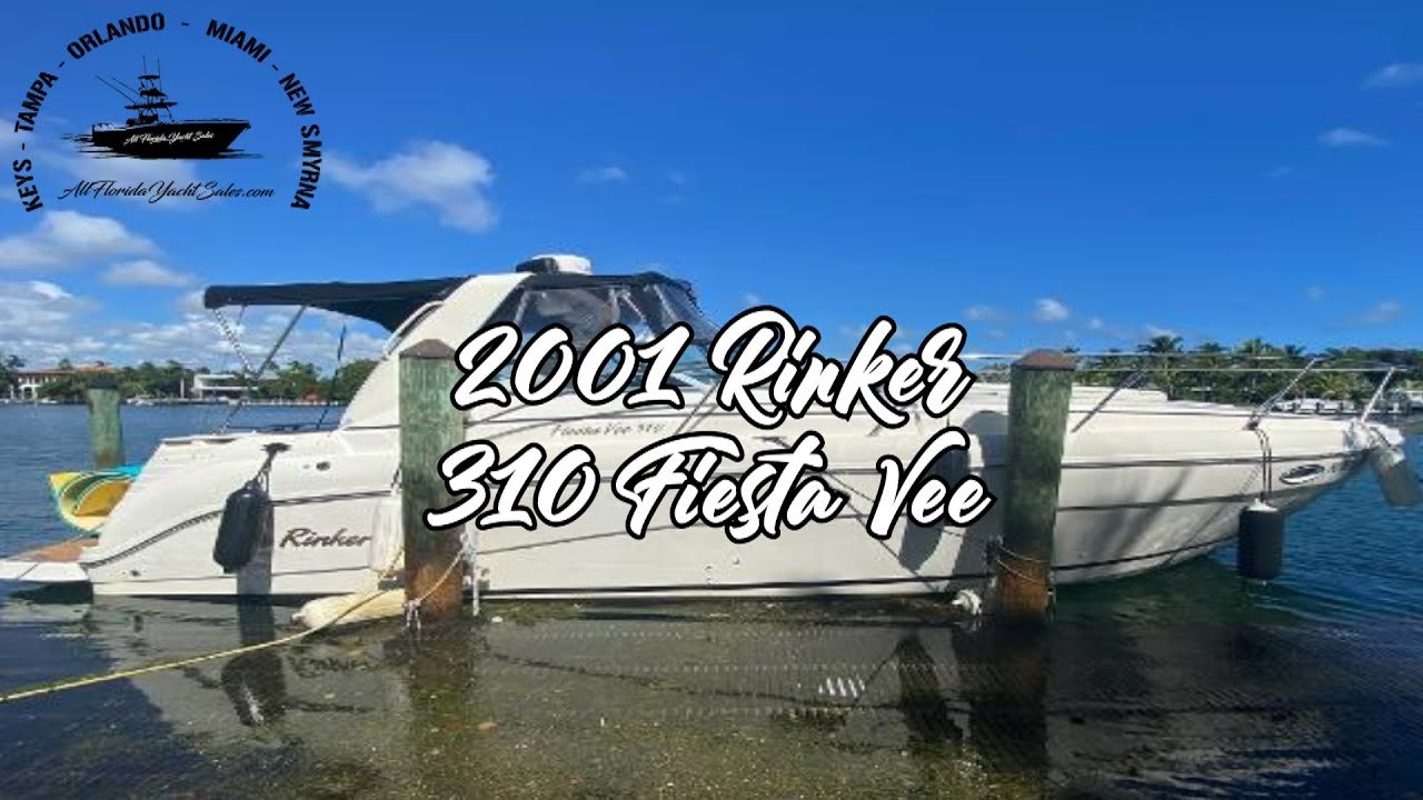 2001 Rinker Fiesta Vee 310 W/ Twin Mercruisers **Miami Beach, FL**