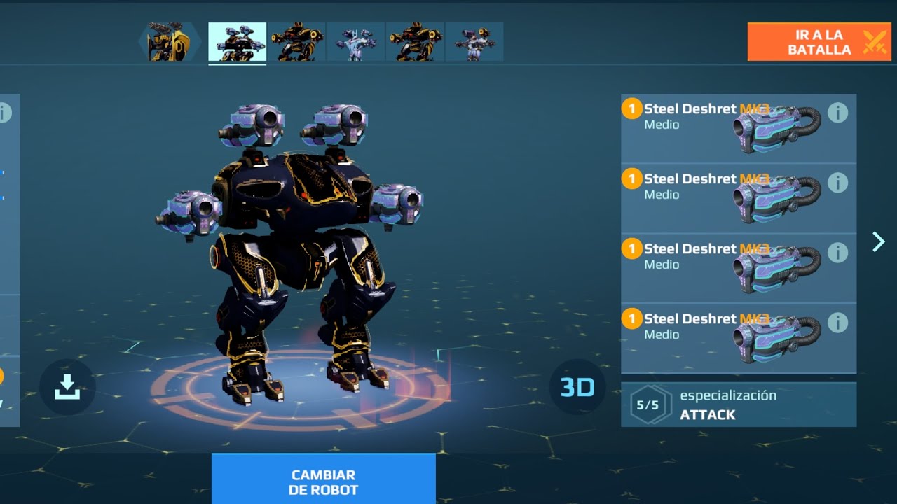4x Steel Deshret Ultimate Griffin MK3 maxed Gameplay War robots WR