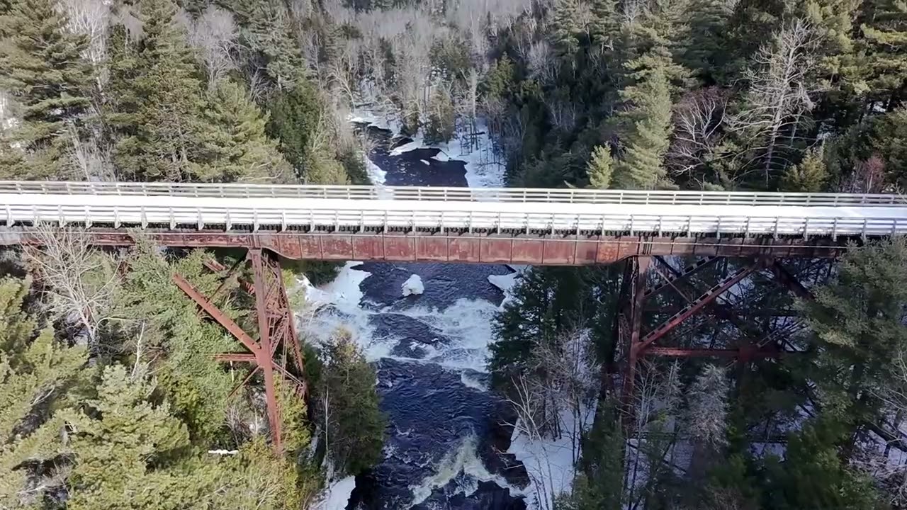 2026 Mt Bohemia Lake Superior Agate Falls - Drone Footage