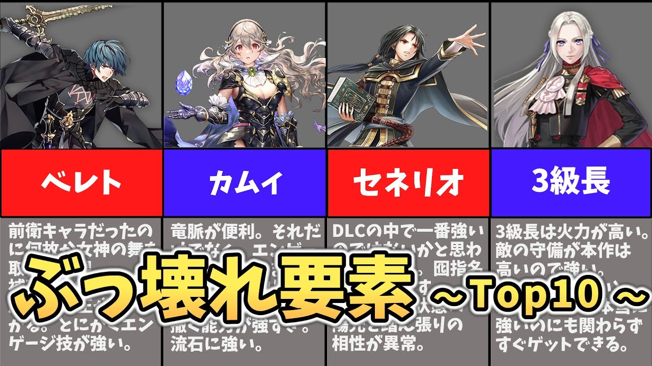 【FEエンゲージ】バランス崩壊！？ぶっ壊れ要素～TOP10～