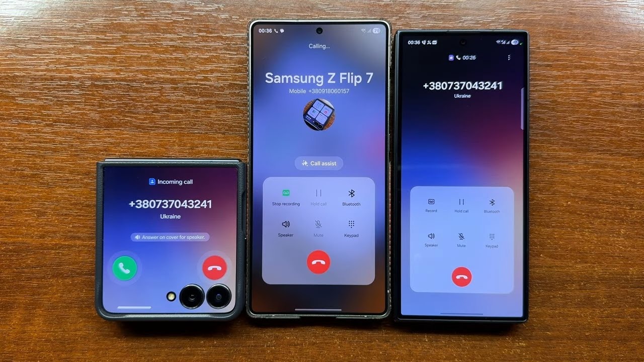 Samsung Z Flip 7 vs Z Fold 7 Outgoing Call Who's First to Samsung S25U + Conference Incoming Call