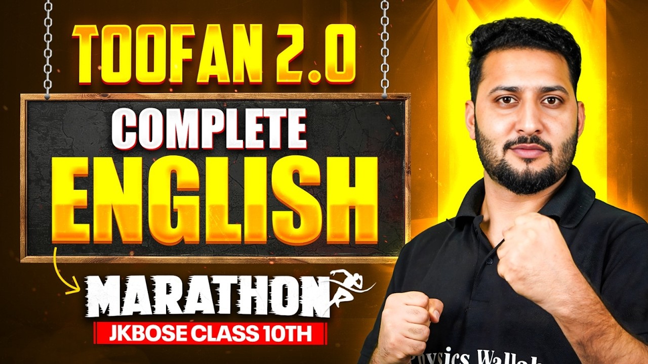 JKBOSE Class 10th Complete ENGLISH in One Marathon 🔥 | TOOFAN 2.0 🌪 | JKBOSE Wallah