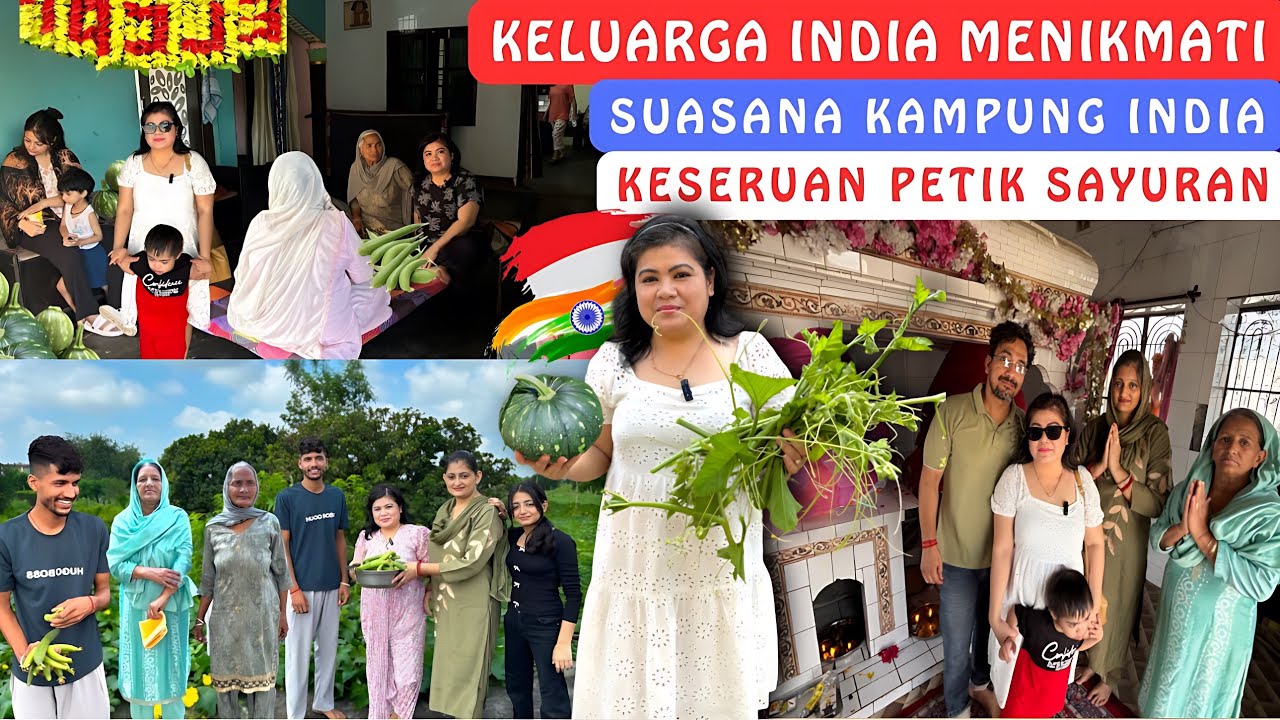Keluarga India Menikmati Suasana Di Kampung India‼️Keseruan Petik Sayuran Di Kampung Daddy‼️